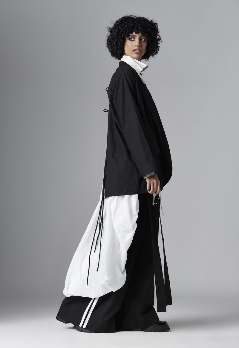 EMERY JACKET cotton Jackets and Overlays by Chola in black color for women in Singapore