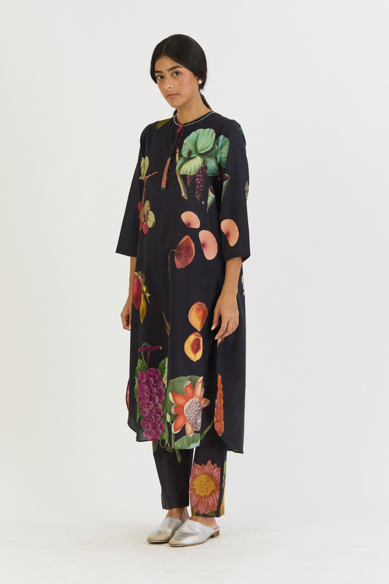 PLUM LONG KURTA SET cotton by Yam for women in Singapore