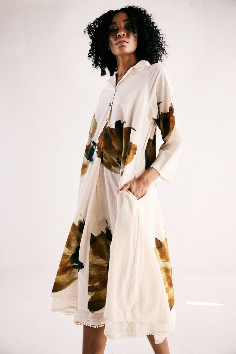 WILD CARNATIONS DRESS cotton by Khara Kapas for women in Singapore