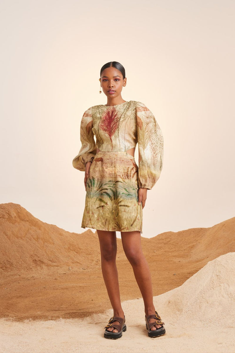 Euro Dress-Woods linen Dress by CORD for women in Singapore