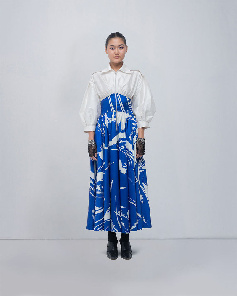 Aiysha Dress viscose by Leh Studios in ivory for women in Singapore