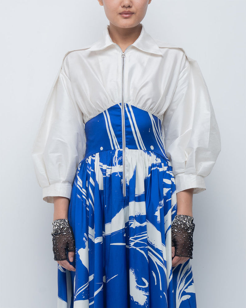 Aiysha Dress viscose by Leh Studios in ivory for women in Singapore