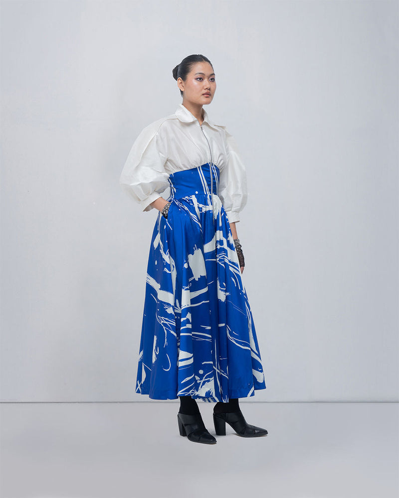 Aiysha Dress viscose by Leh Studios in ivory for women in Singapore
