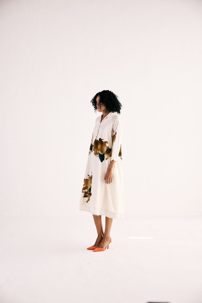 WILD CARNATIONS DRESS cotton by Khara Kapas for women in Singapore