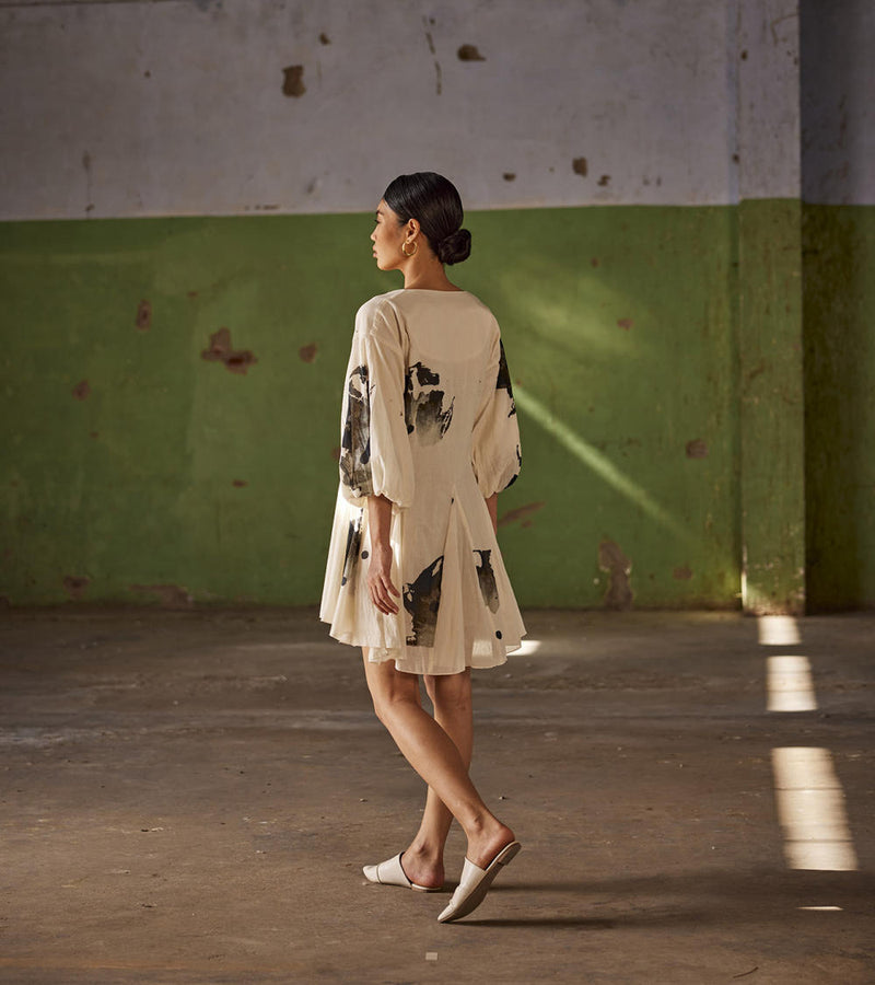 Tequila Sunrise Dress cotton Dresses by Khara Kapas in white for women in Singapore