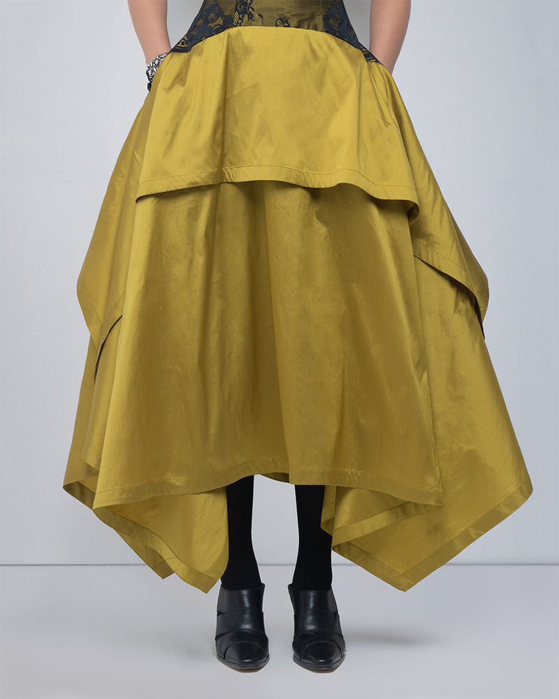 Serra Dress viscose by Leh Studios in black, green for women in Singapore