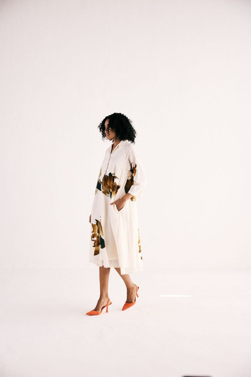 WILD CARNATIONS DRESS cotton by Khara Kapas for women in Singapore