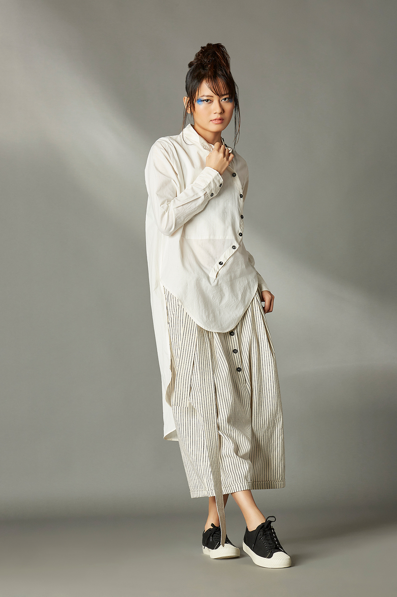 Andie Shirt cotton by Chola in white color for women in Singapore