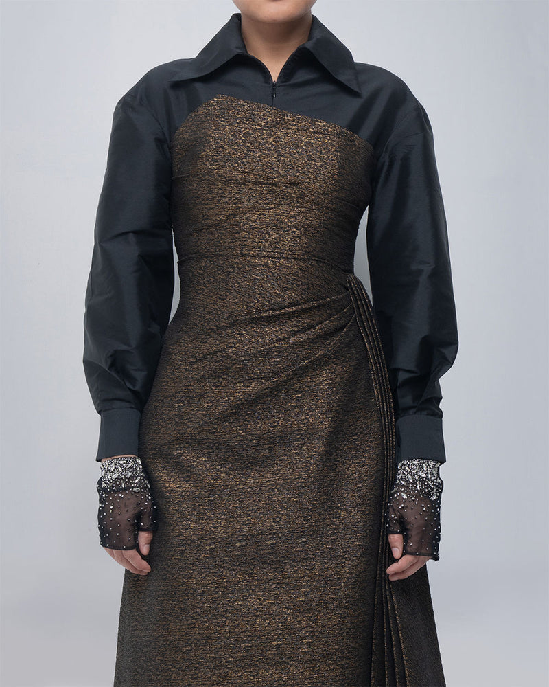 Olly Gloves viscose gloves by Leh Studios in black for women in Singapore