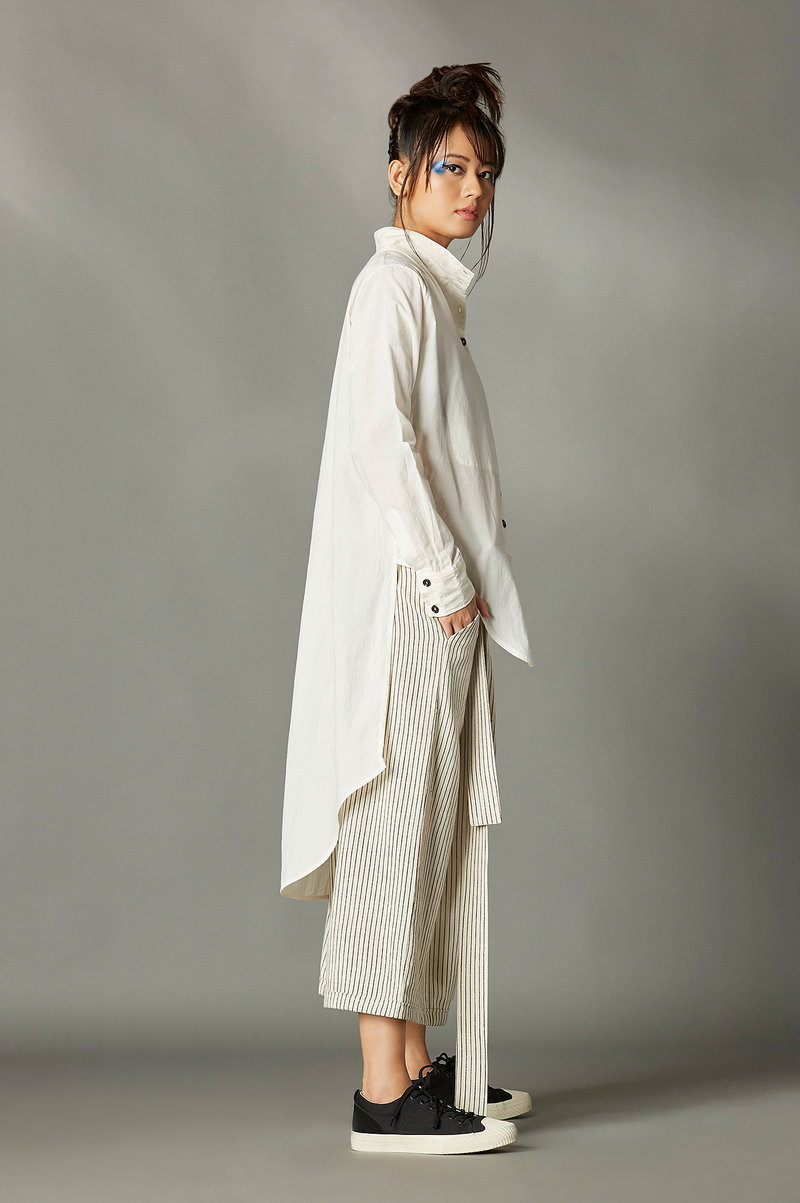Andie Shirt cotton by Chola in white color for women in Singapore