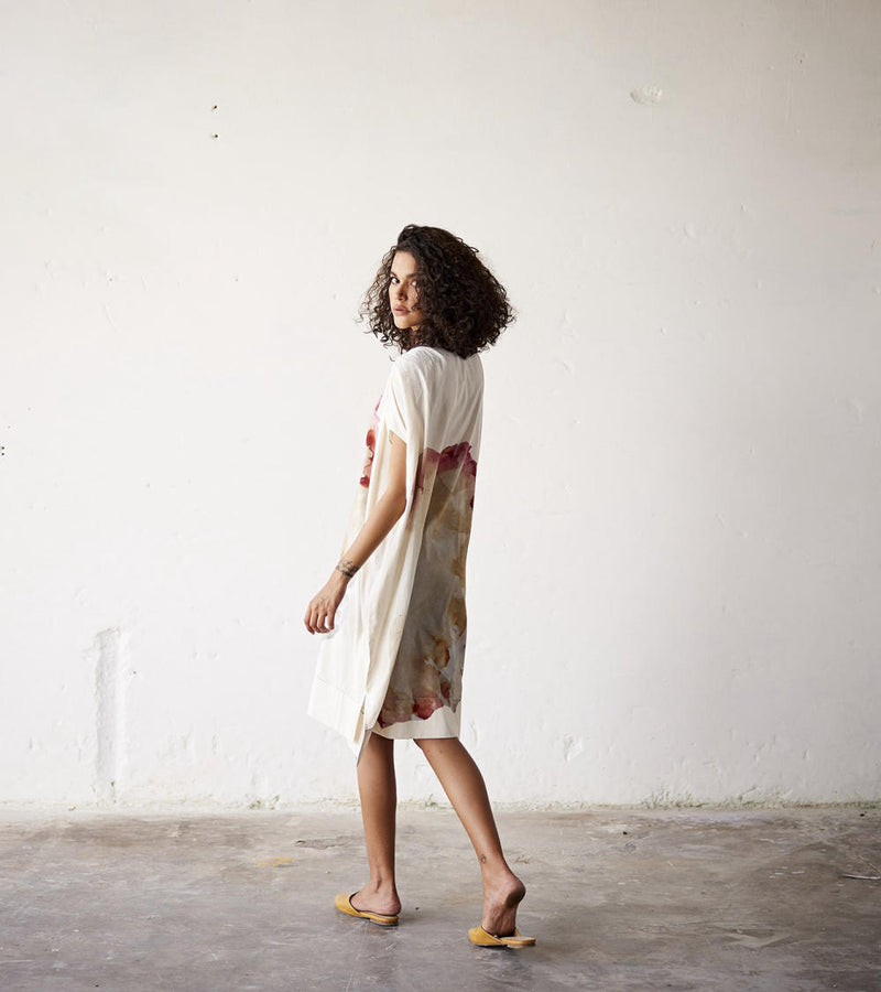 Sea Shells Dress cotton Dresses by Khara Kapas in white for women in Singapore