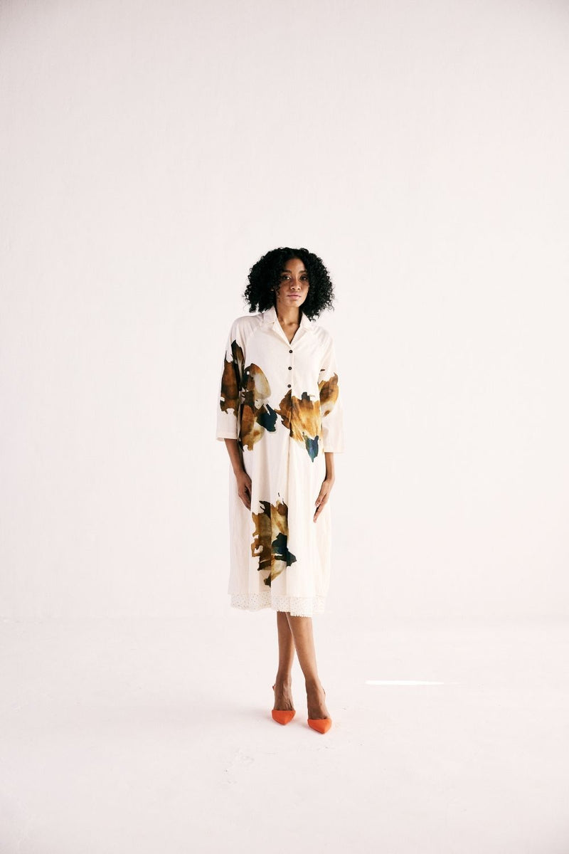 WILD CARNATIONS DRESS cotton by Khara Kapas for women in Singapore