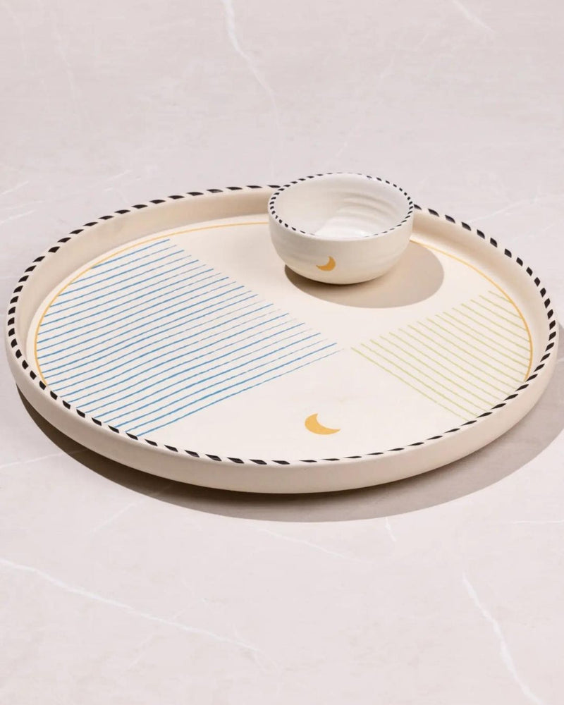 Mirissa Platter and Server Gift Set linen by Gado Living for in Singapore