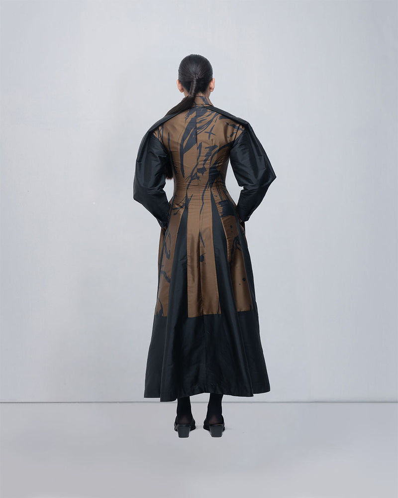 Vera Dress viscose by Leh Studios in olive, black for women in Singapore
