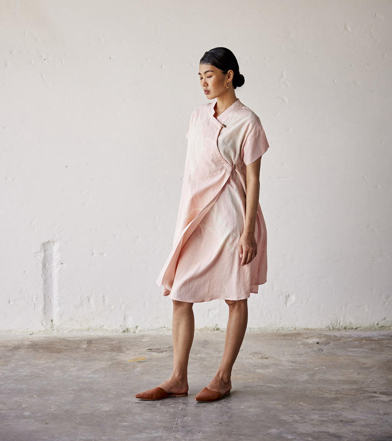 Sun Kissed Dress cotton Dresses by Khara Kapas in pink for women in Singapore