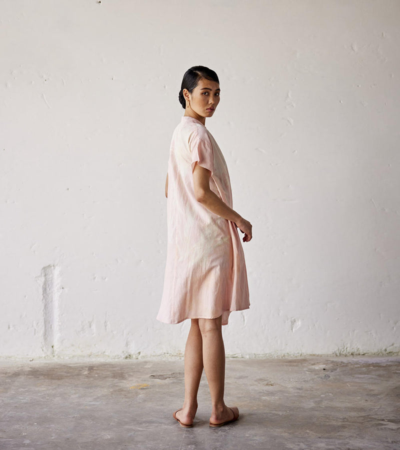 Sun Kissed Dress cotton Dresses by Khara Kapas in pink for women in Singapore