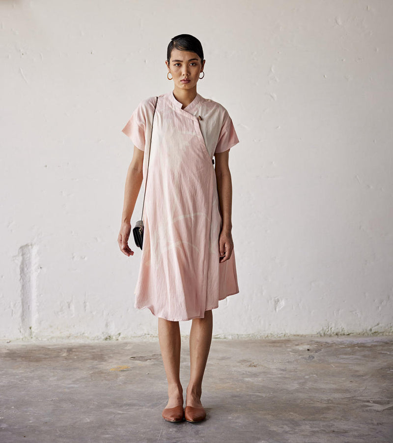 Sun Kissed Dress cotton Dresses by Khara Kapas in pink for women in Singapore