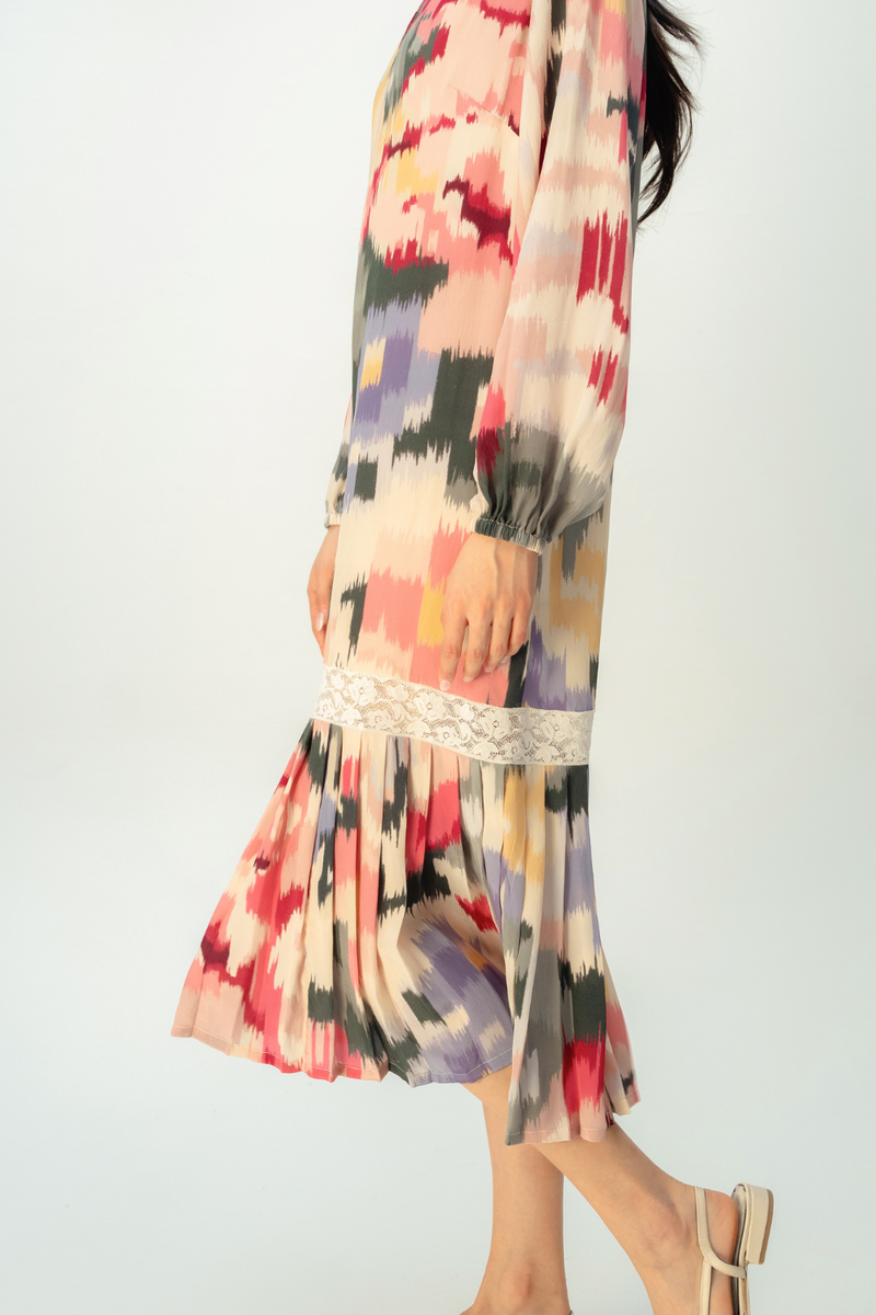 POWDER ROSE DRESS crepe dress by Ode to Odd in multi for women in Singapore