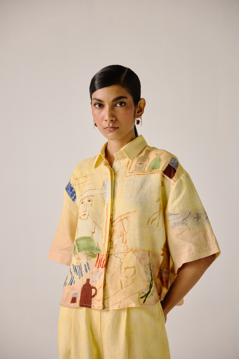 Ava Shirt - Fisherman Ombre linen by CORD for women in Singapore