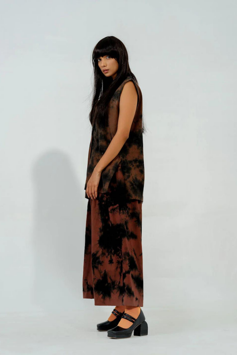 Brown Sugar Pants cotton matty pants/trousers by Stoique in brown for women in Singapore