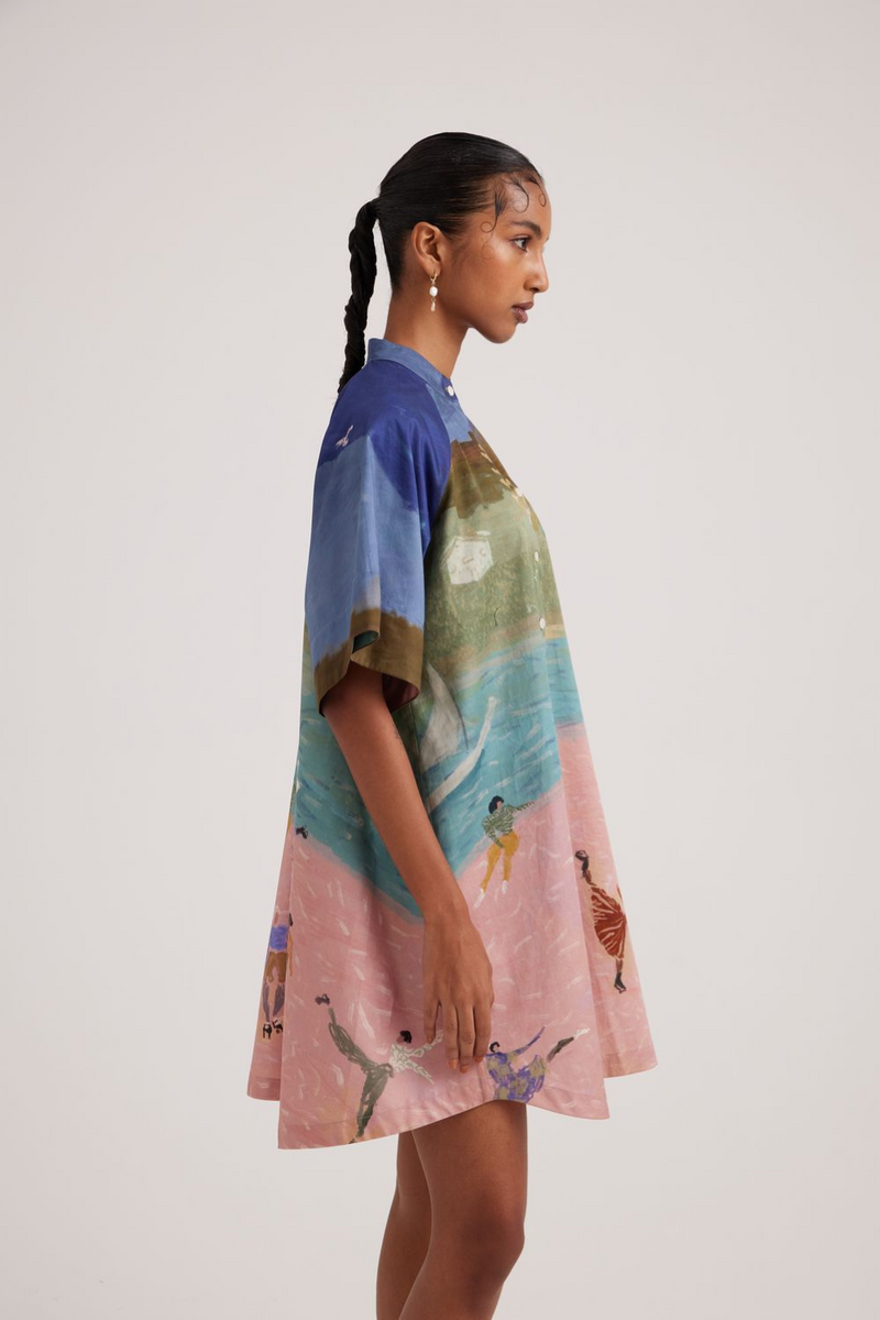 A-Line Dress-Skater satin by CORD for women in Singapore
