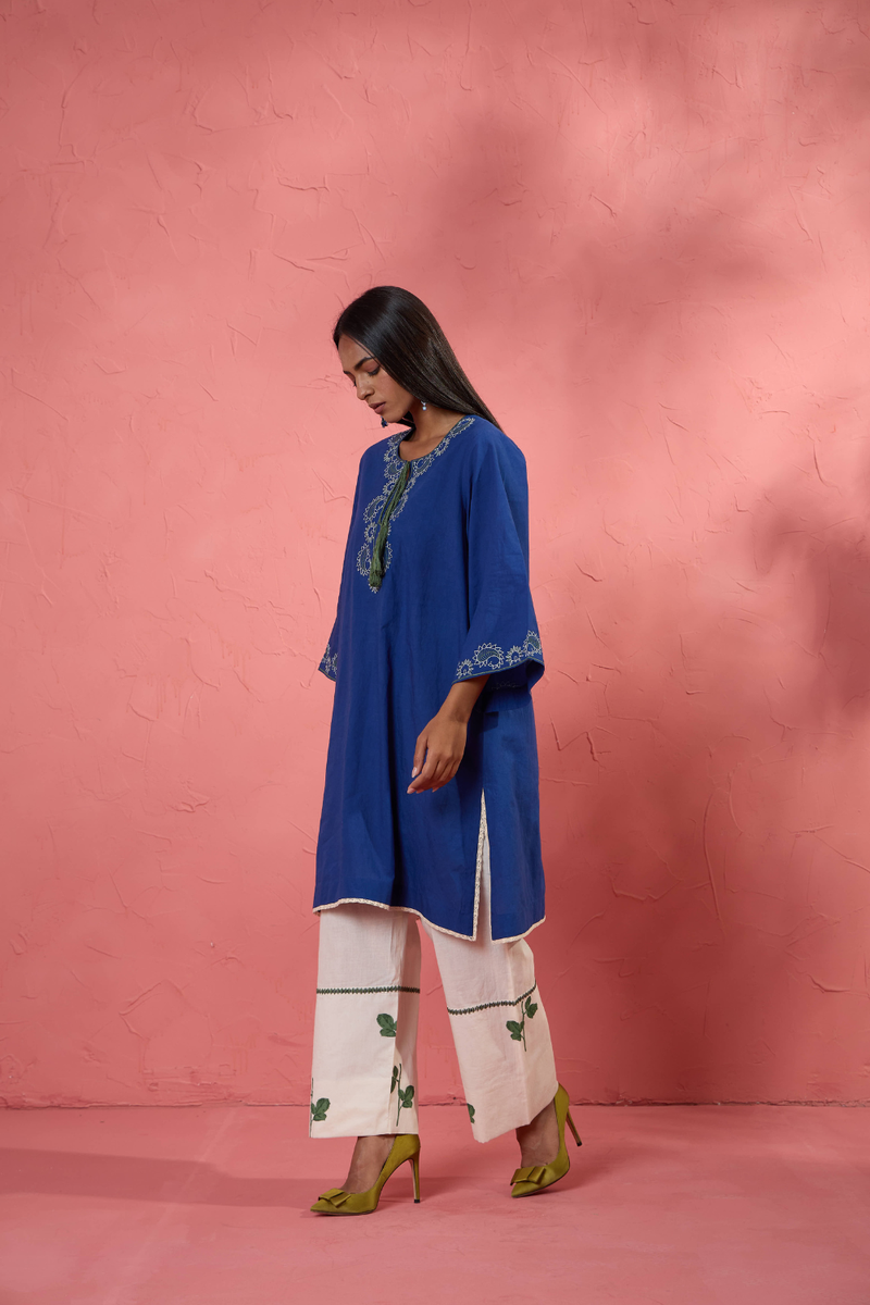 Fi Rose Set 2 cotton cambric light kurta set by AAVIDI in multicolor for women in Singapore