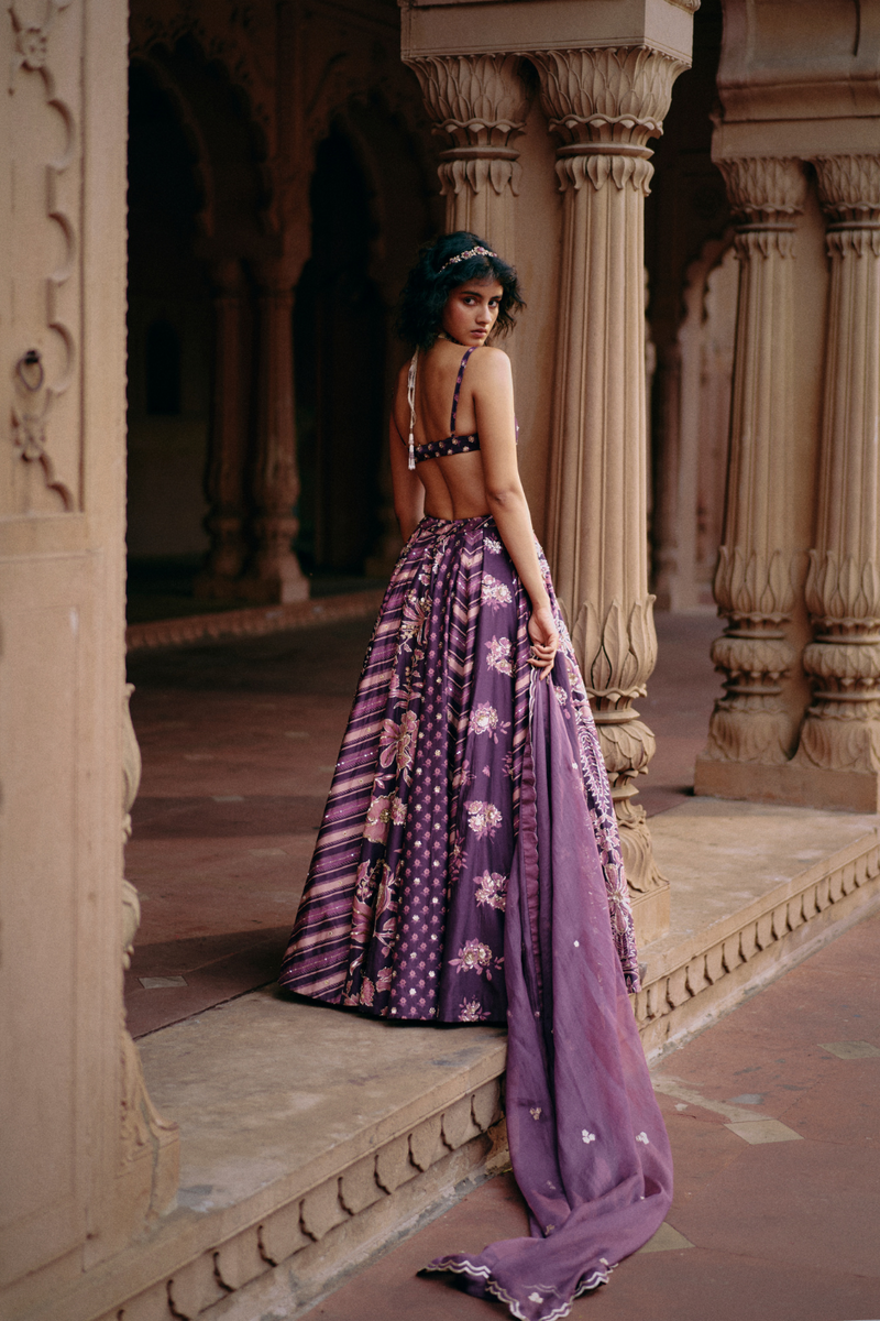 PH-2488 
Lehenga 
Blouse 
Dupatta Set by Paulmi & Harsh for women in Singapore
