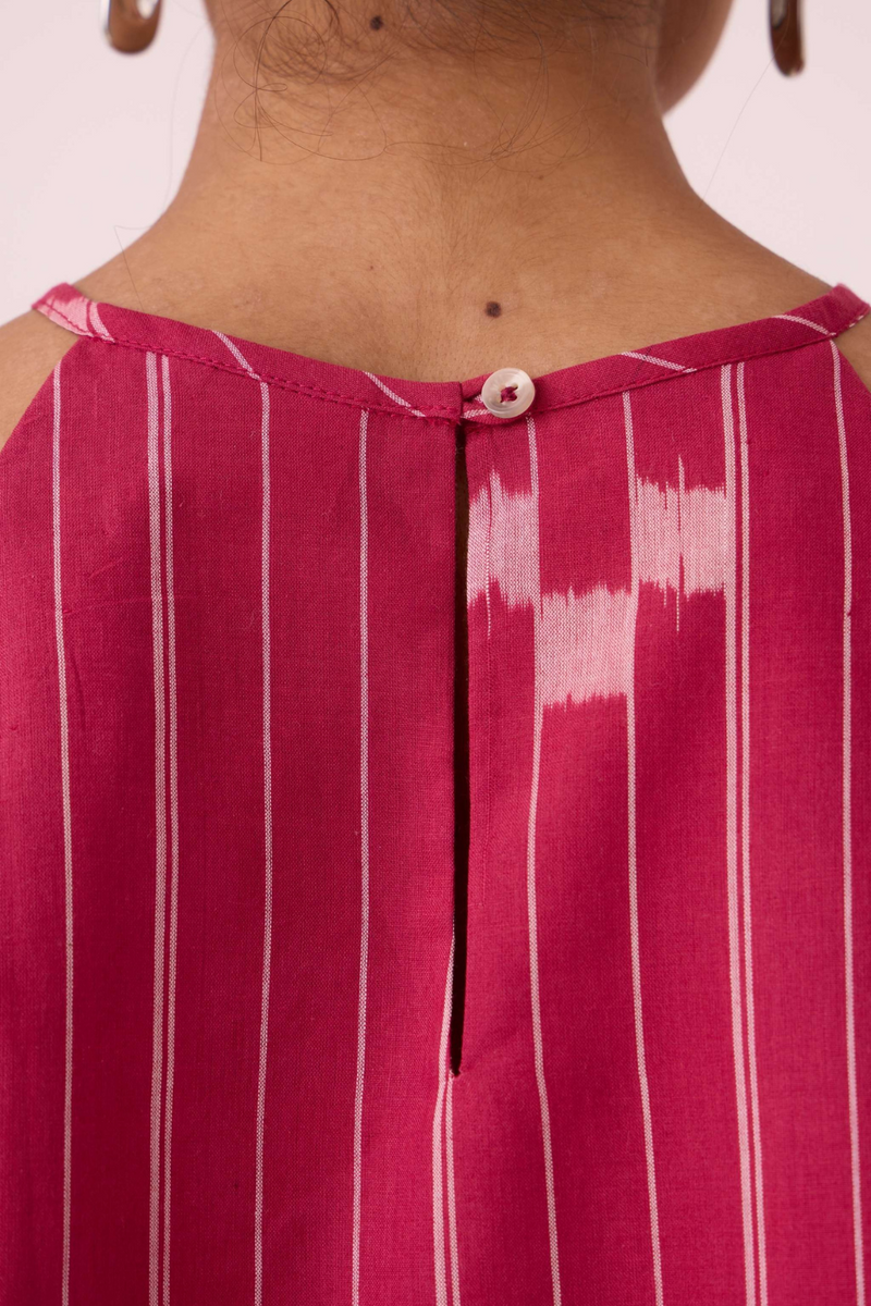 Maarah Rhubarb Ikat Top cotton by The Summer House for women in Singapore