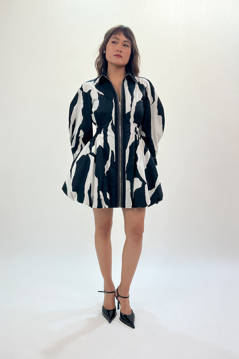 Stream bubble hem dress 100% cotton Buy Stream bubble hem dress from C&W | Dresses for Women by Leh Studios in black color for women in Singapore
