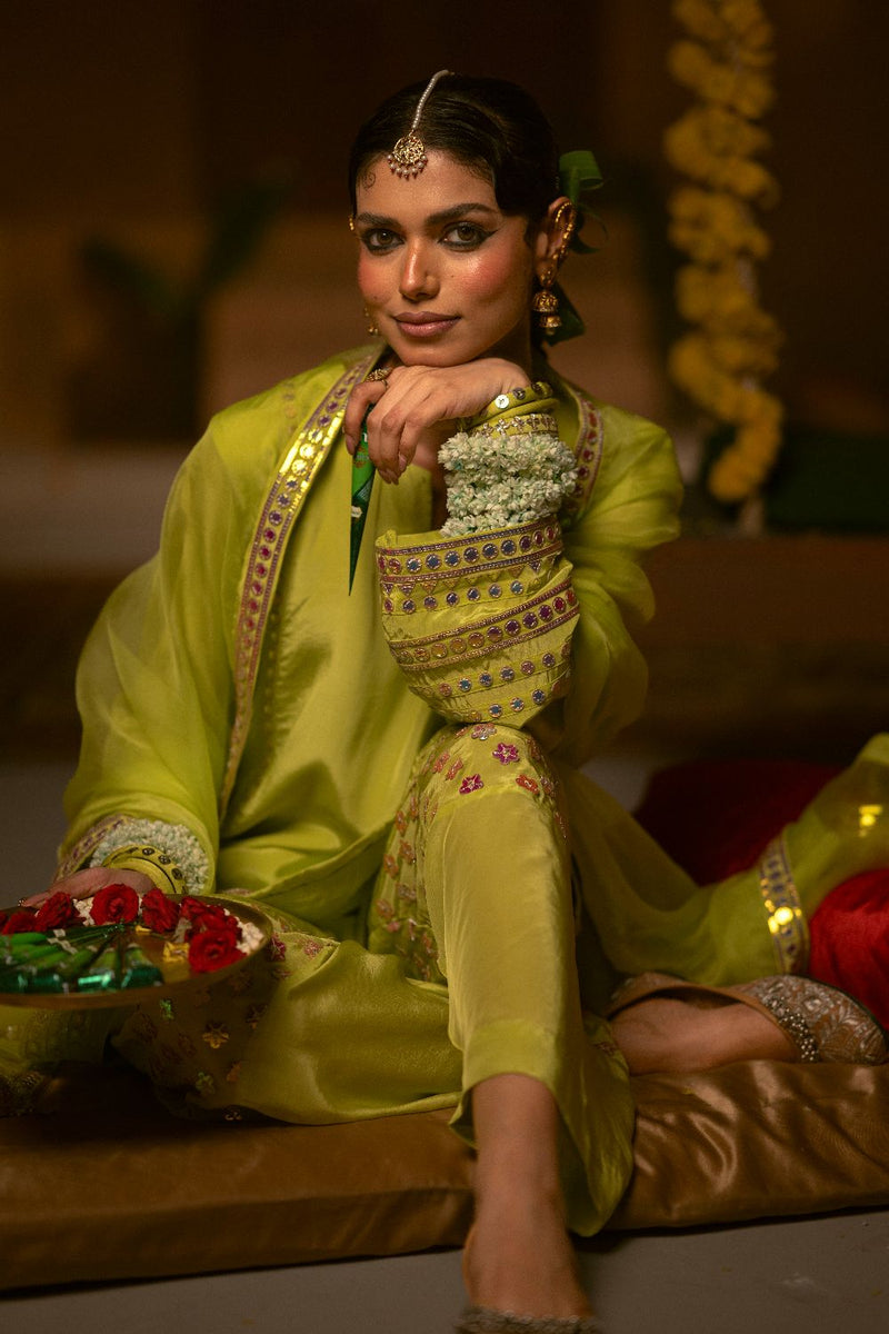 Veere Salwar Kameez Dupatta Set- Sublime Neon