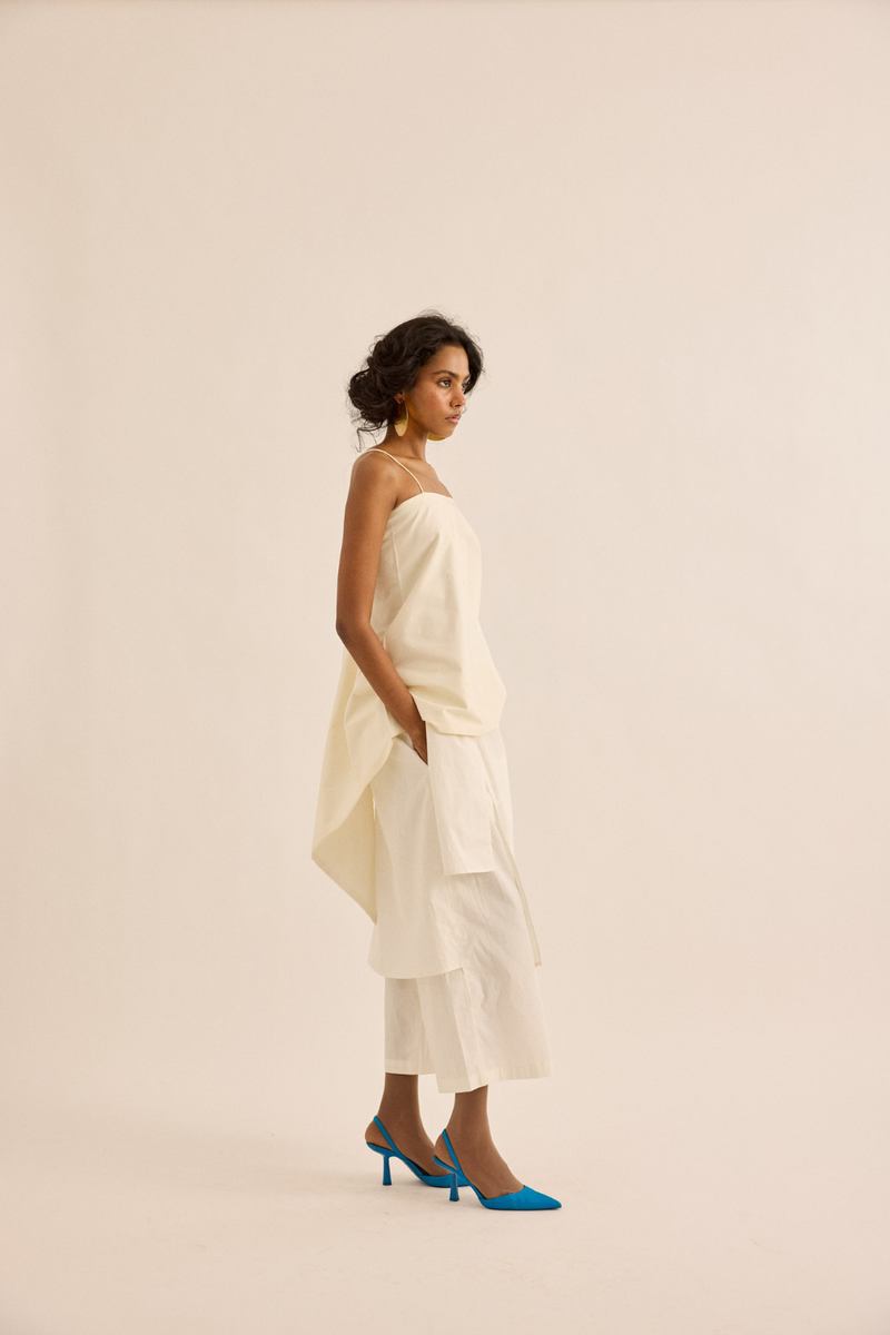 Casper Pants mul pant/trouser by Khara Kapas in ivory for women in Singapore