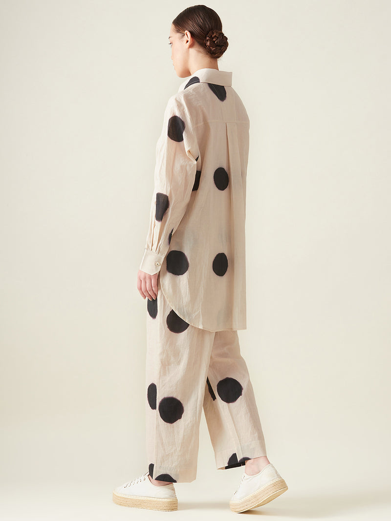 Dots shirt style set cotton Co-ord Sets by Aavidi for women in Singapore