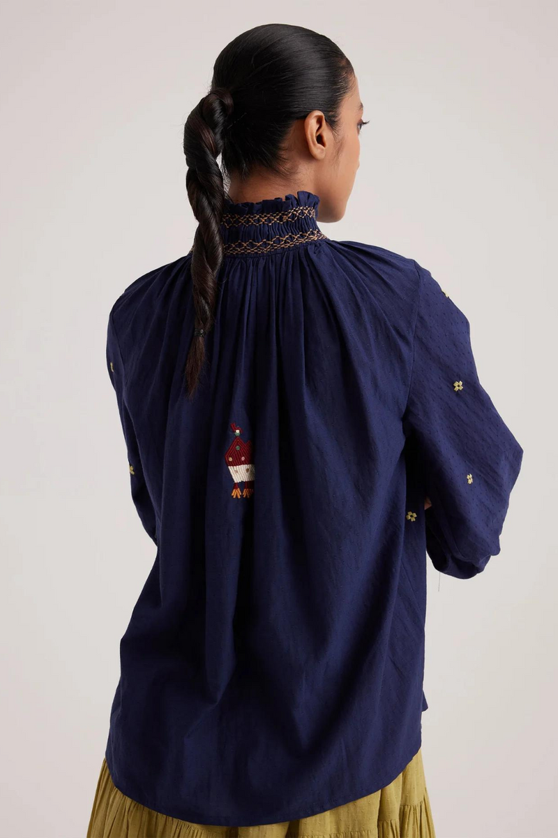 Farmer Top-Folk Ink cotton by CORD for women in Singapore