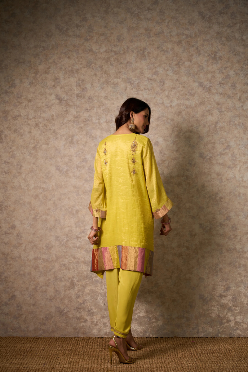 Zing Kurta Set - Yellow with Dupatta