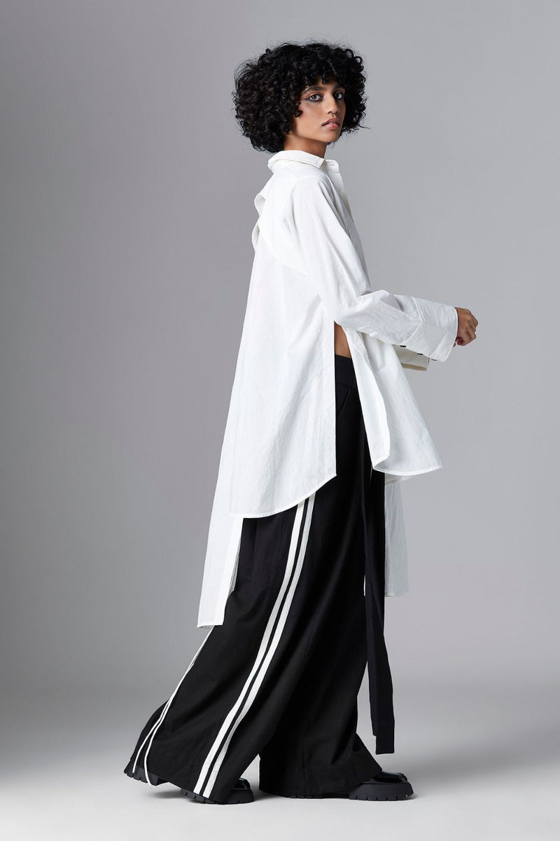 THEIA SHIRT cotton Tops and Shirts by Chola in white color for women in Singapore