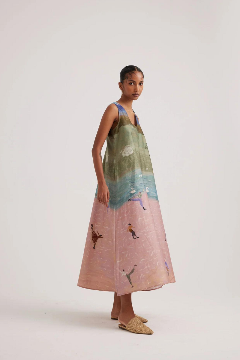 Ravine Dress-Skater satin by CORD for women in Singapore