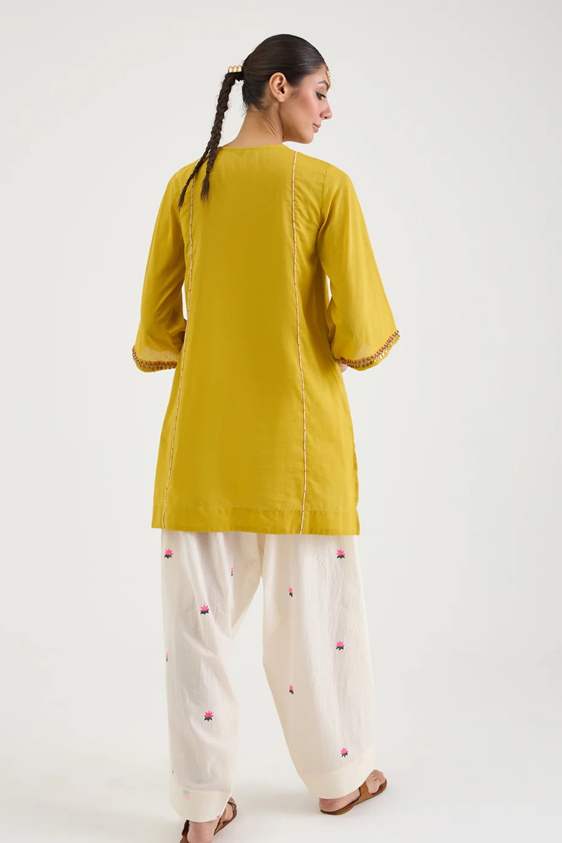 SAPPHIRE SET cotton by AAVIDI in mustard color for women in Singapore
