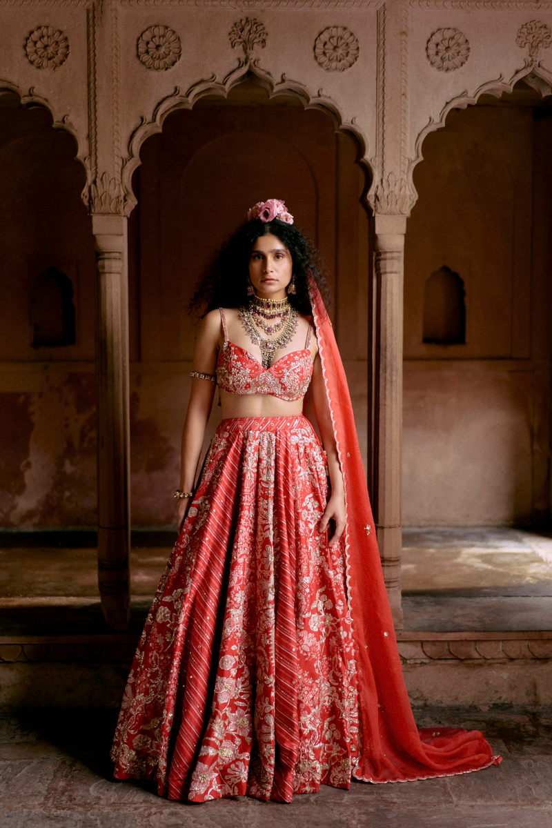 PH-2484 
Lehenga 
Blouse 
Dupatta Set by Paulmi & Harsh for women in Singapore