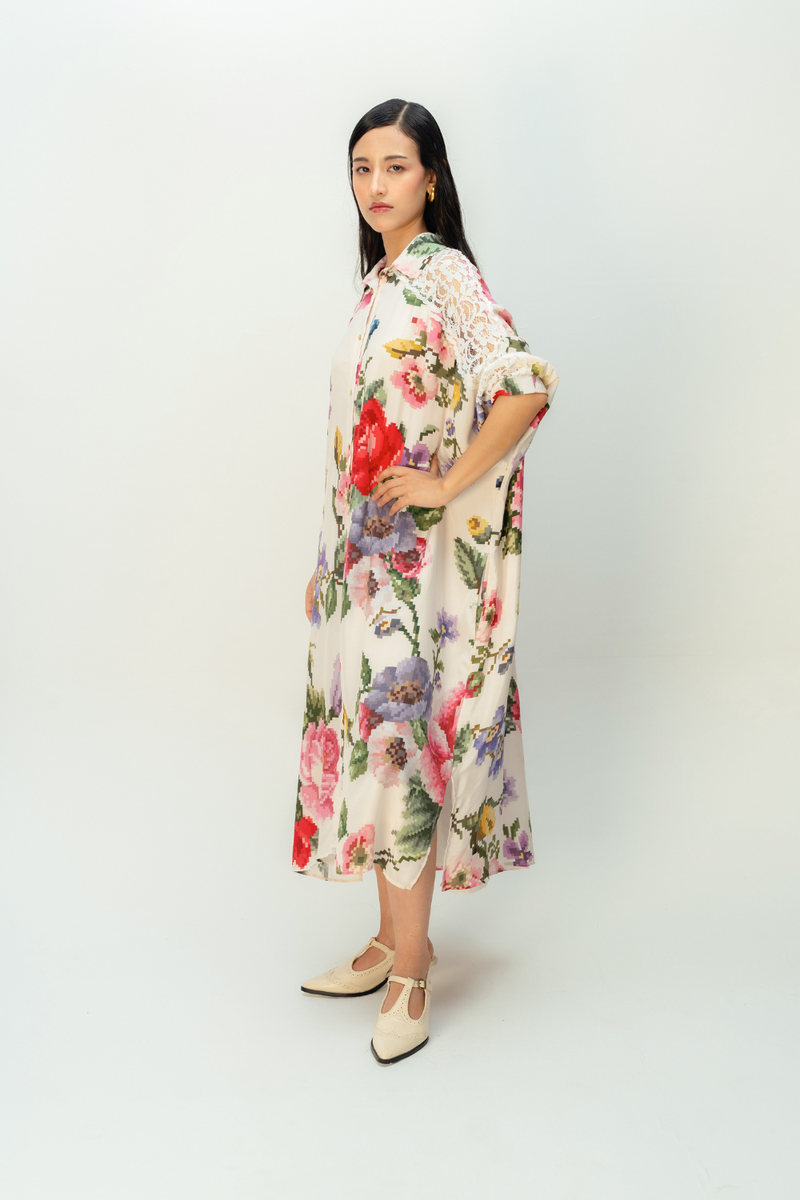 LASTING NOTE DRESS crepe dress by Ode to Odd in multi for women in Singapore