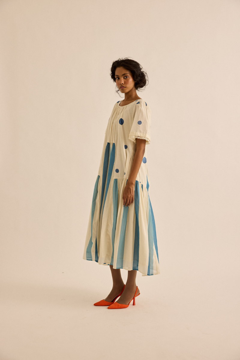 Wild Pine Dress mul dress by Khara Kapas in off-white for women in Singapore