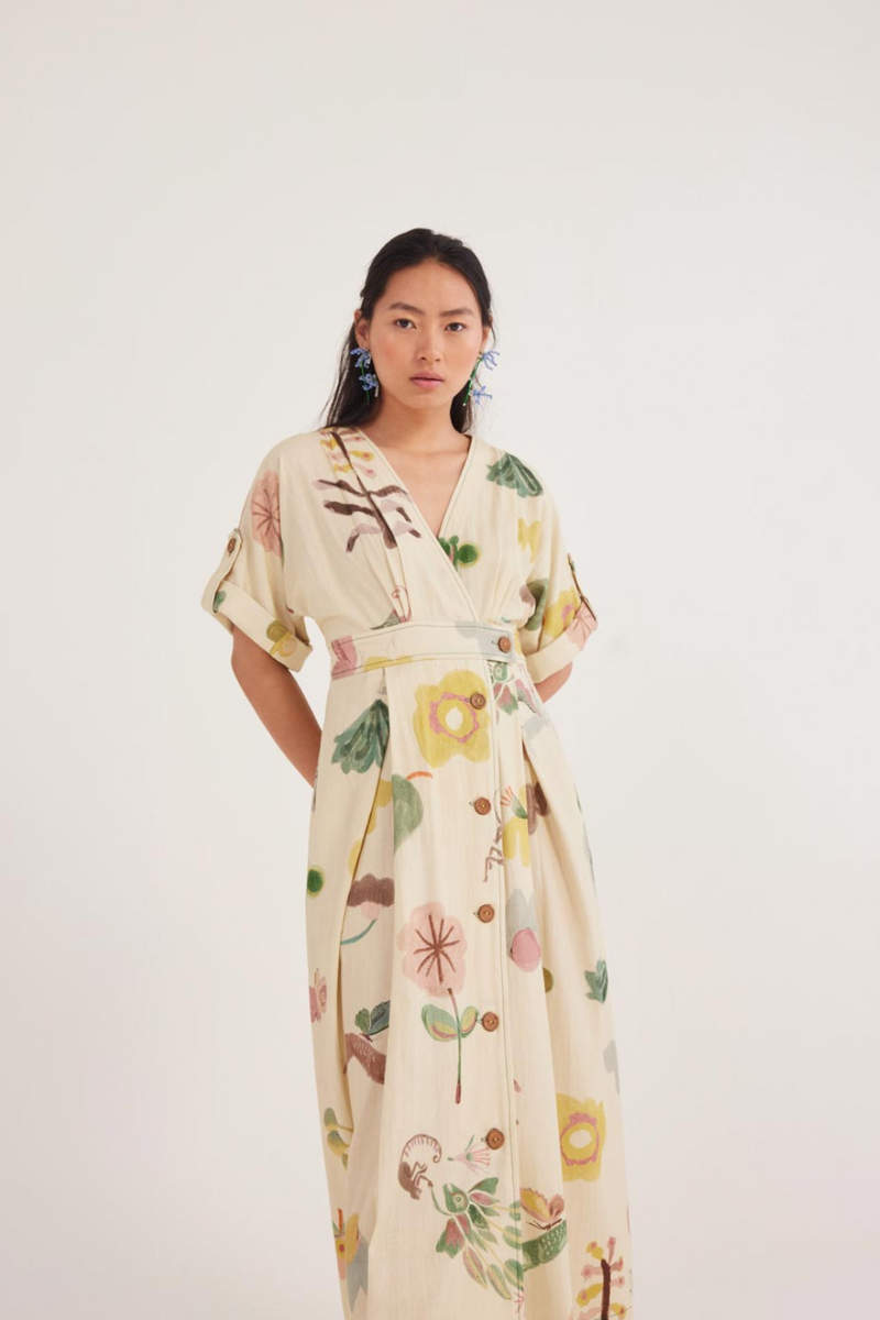 Noa Wrap Dress cotton by JodiLife for women in Singapore