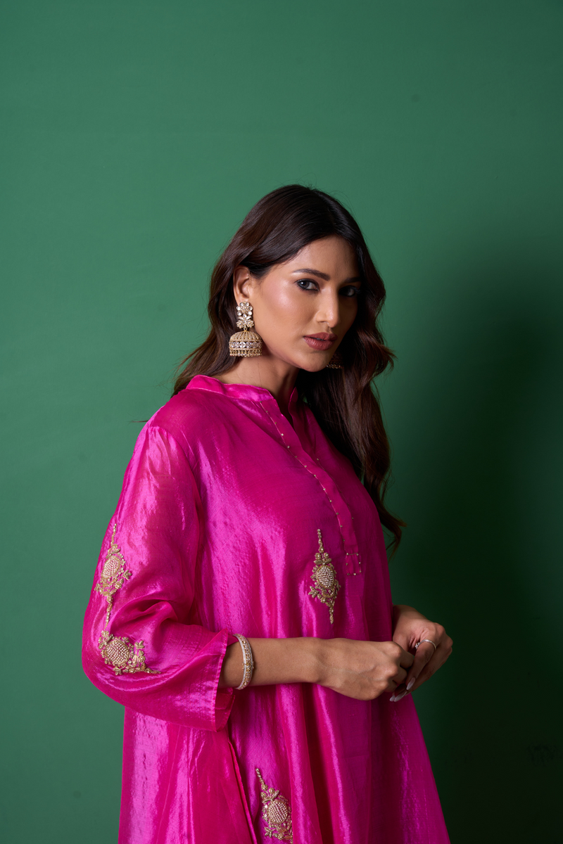 Paradise Kurta Set - Pink
