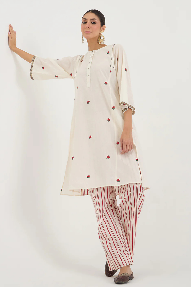 LOTUS SET 2 cotton by AAVIDI in white color for women in Singapore