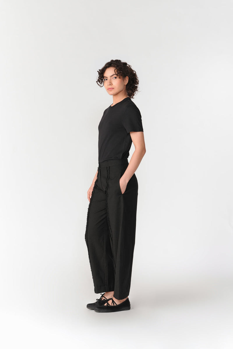 Barrel Slot Seam Pants pant/trouser by Turn Black in black for women in Singapore