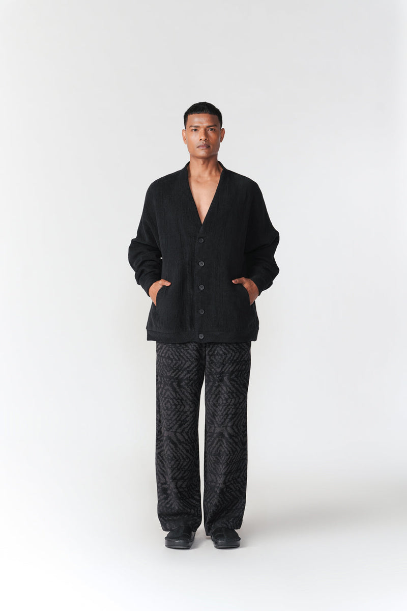 Oru Cardigan jacket/overlay by Turn Black in black for women in Singapore