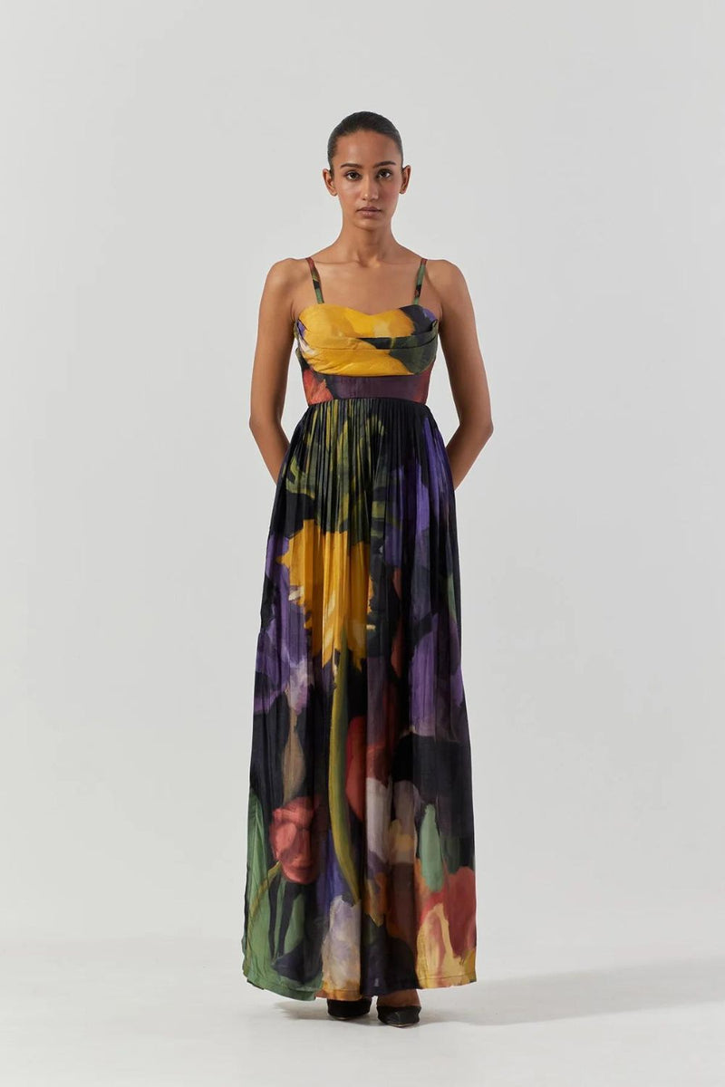 IVY DRESS satin by Yam in multi color for women in Singapore