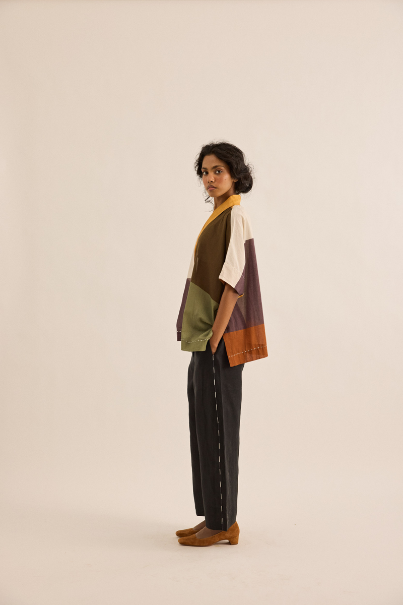 Kohl Pants linen pant/trouser by Khara Kapas in black for women in Singapore