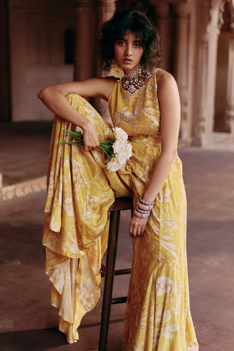 PH-2470 
Jumpsuit 
Belt Set by Paulmi & Harsh for women in Singapore