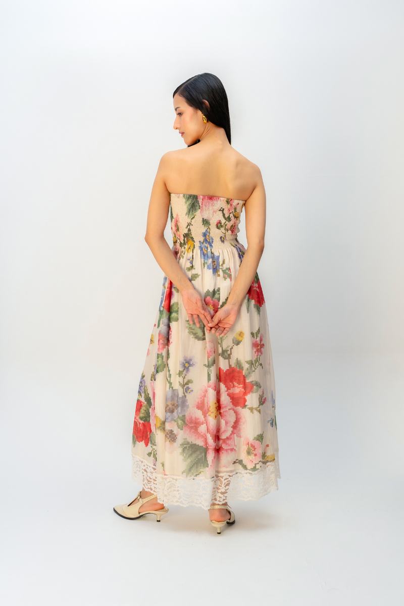 APRICOT VEIL DRESS mul dress by Ode to Odd in multi for women in Singapore