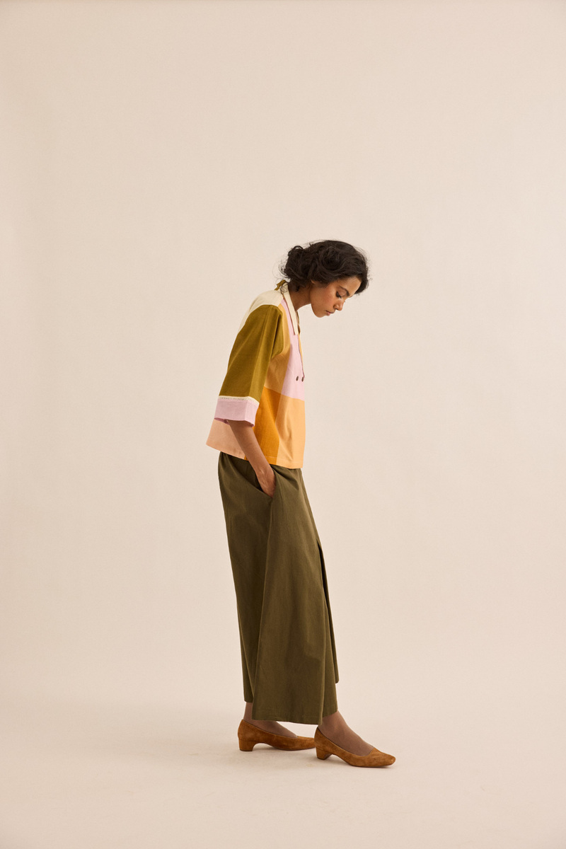 Monira Top mul top/shirt by Khara Kapas in multicolor for women in Singapore